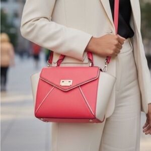 Kate Spade NY Wesley Place Laurel Desert Rose leather bag with Care Card